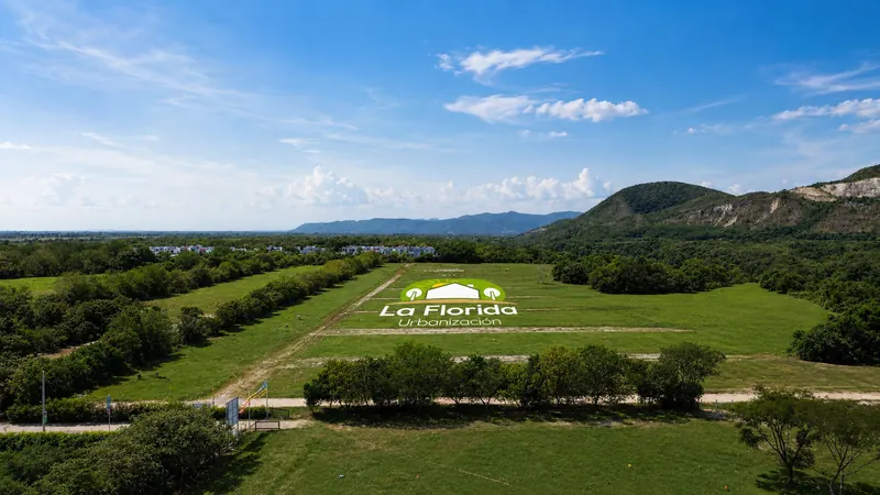 O terreno de La Florida visto do alto